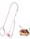 Pink Critter harness worn by a hamster