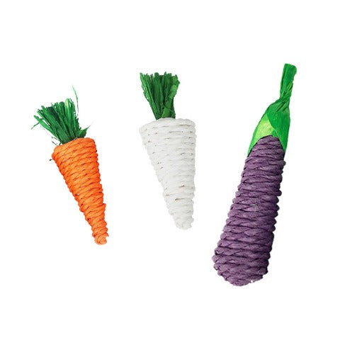 Loofah carrot, onion, eggplant: Imitation Vegetables for Pet Rodents