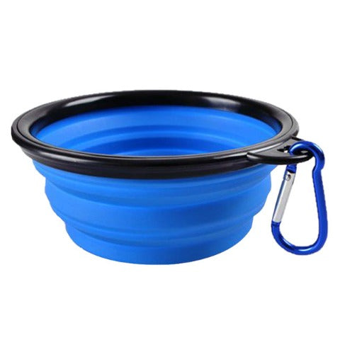 Blue Collapsible Dog Bowls