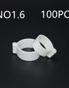 White Custom leg bands for chickens: lot 1.6