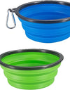 Blue and green Silicone Dog Bowls