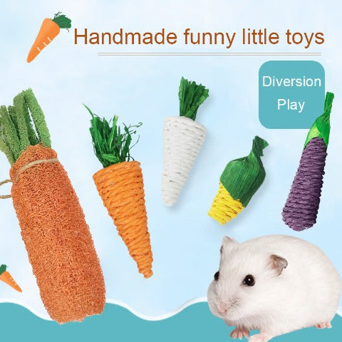 Display of different variety of Fake Vegetables for Small Pets