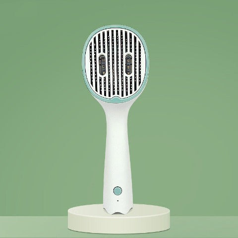 Rechargeable Pet Grooming Comb with light green button