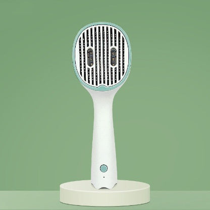 Rechargeable Pet Grooming Comb with light green button