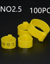 Yellow Poultry identification bands: lot 2.5